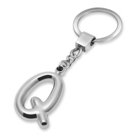 SoulCats® 3D Letter Key Ring Made of Solid Stainless Steel in Silver, Stainless Steel, Silver