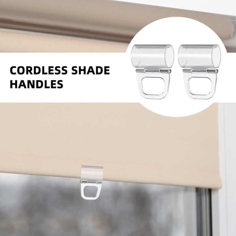HIAKDOFT 2PCS Hook Handle Cordless Blind Pull Grips Cordless Roller