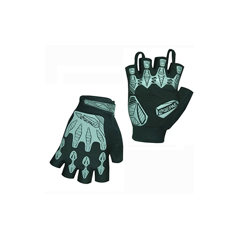 Reflective Renden Fingerless Cycling Gloves Sport Gel Gloves Qepae New,