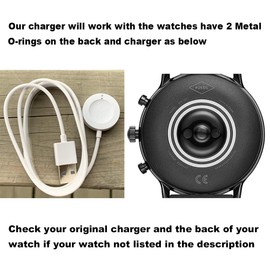 Cargador de reloj para Fossil Gen 6,6 Hybird/Gen 5/5e, Gen 4, soporte de carga para reloj inteligente Fossil/MK/Skagen/Emporio Armani, color blanco