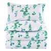 JSD 3 Piece Eucalyptus Leaves Comforter Set Queen Size, All