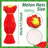 100Pcs Watermelon Nets,Melon Hammock Hanging Cantaloupes Support Net,Reusable Mesh Bags