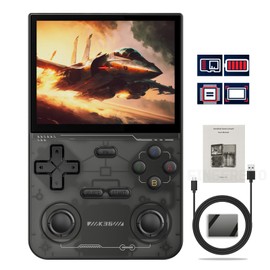 K36 Handheld Game Console 3.5-in 640*480 IPS OCA Screen 3500mAh RK3326 Opensource System Black Transparent