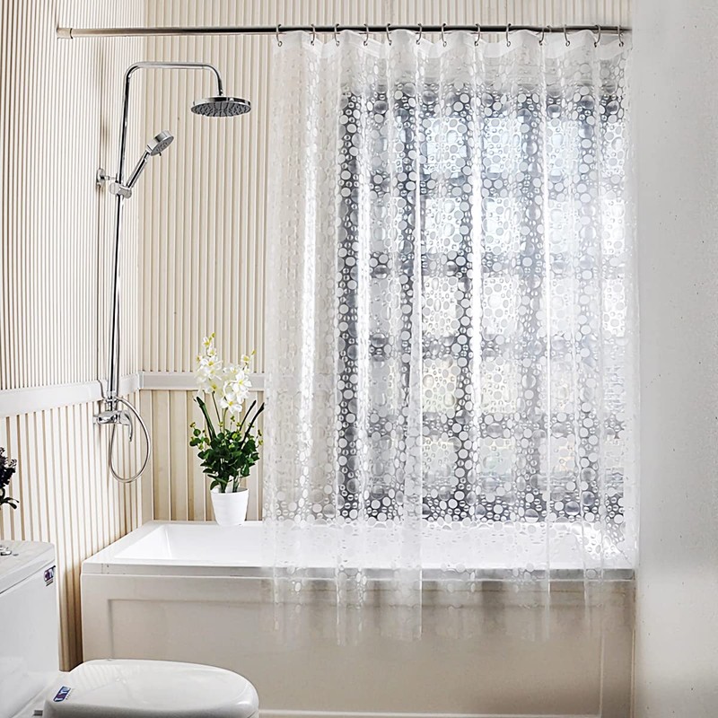 zokyer Clawfoot Tub Shower Curtain Wrap Around Round 180x70 Inch