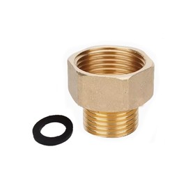 TOOLSTAR Toilet Fill Valve Pipe Fitting Adapter, Brass Bidet Hose Fitting Connection Bidet Diverter Valve Adapter (7/8" Female to G1/2" Male)