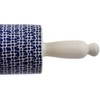 Polish Pottery 14¾-inch Rolling Pin (Spotted Garden Theme) Signature UNIKAT