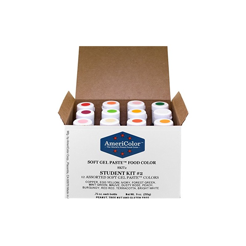 Food Coloring AmeriColor Student - Kit 2 12 .75 Ounce