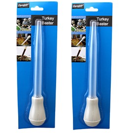 Turkey Baster with Detachable Round Bulb – BPA-Free Food Grade Syringe for Moist, Flavorful Meat, Ideal for Butter Drippings, Glazes & Roasting Juices (2, Ivory)