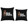 Dog Mom Vizsla Throw Pillow
