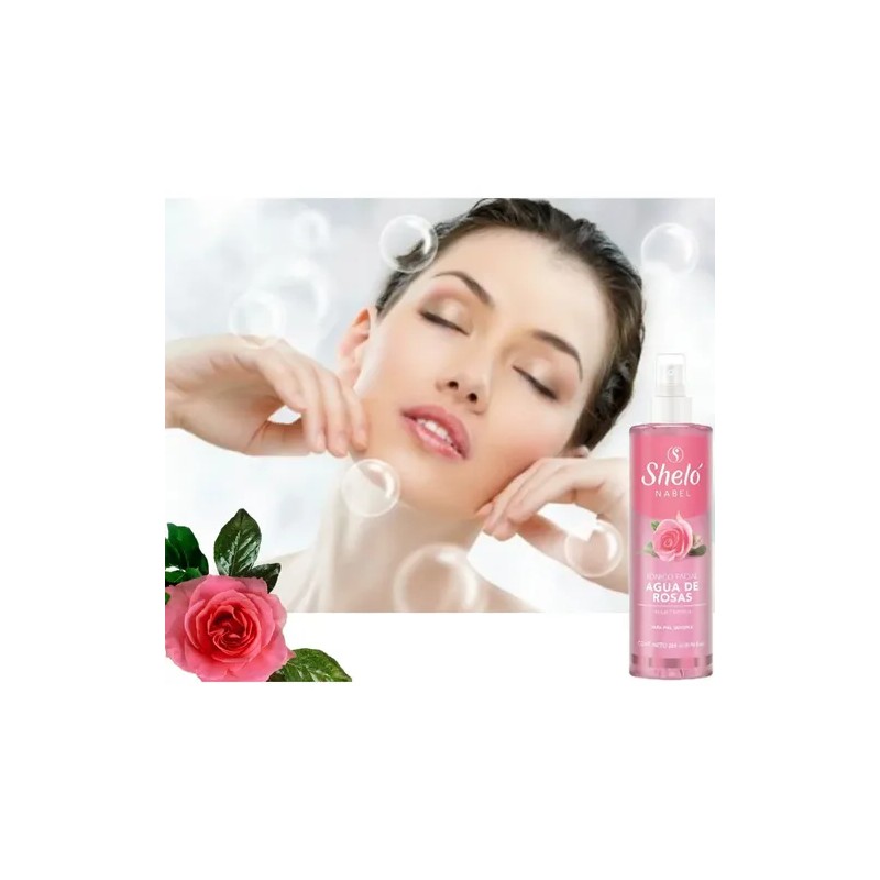 Tónico Facial Agua De Rosas Hidratante Sheló Nabel 265ml