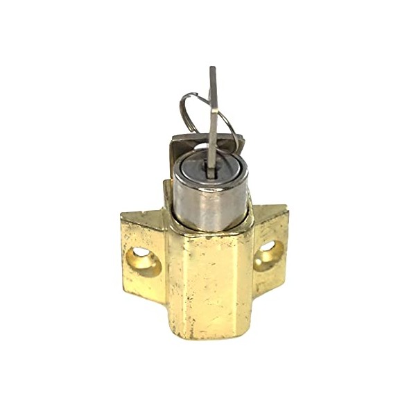 WRS 1-1/4" Keyed Security Bolt Lock - Brass