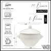 Vikko Soup Crocks With Lion Lids, 14 Ounce White Soup