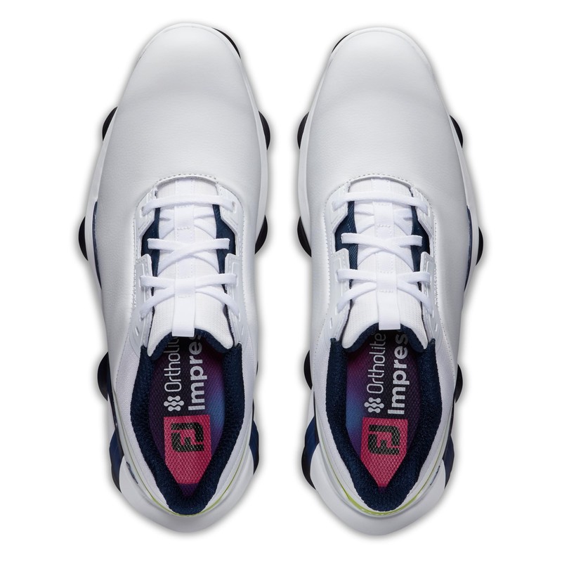 FootJoy Men's Tour Alpha Golf Shoe, White/Navy/Lime, 10