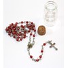 12pcs Rosary in Glass Jar Bottle Beads Red Beaded Rosary