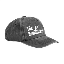 Tribal T-Shirts The Rodfather Fishing Hat for Men - Fisherman Gift (Black)