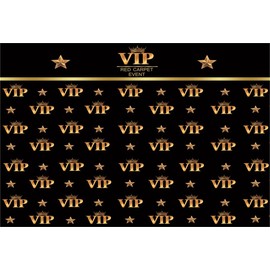 AOFOTO 10x7ft VIP Backdrop Red Carpet Party Decorations Photography Backdrops Black Gold Movie Theme VIP Star Stage Background Celebrity Prom Film Premiere Award Ceremony Birthday Photo Studio Props