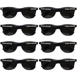 BachpartyGifts Groomsmen Proposal Gift Bachelor Party Favors Decorations For Men 8 Pcs Sunglasses.（Team Groom）