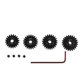 JIECHUN 4PCS M1 5mm Shaft Hole 20T 21T 22T 23TSteel Pinion Motor Gear Compatible with 1/8 RC Car Brushed Brushless Motor