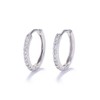 LuLiyLdJ 1 Pair Silver Earrings Cubic Zirconia Hoop Earrings Women's