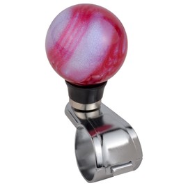 Lunsom Bling Steering Wheel Knob Spinner, Power Handle Steering Wheel Turning Knob, Turn Aid Helper Ball for Car SUV,Red