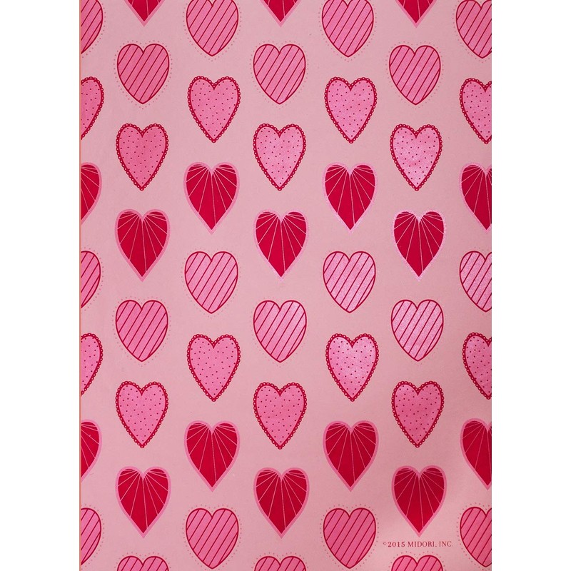 Gift Wrap - Hearts - Pink/Red