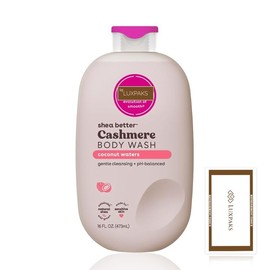 Skincare Set: Contains E.O.S. Cashmere Body Wash, Coconut Waters ,Shea Better Hydration, 16 fl oz with LUXPAKS Cleansing Wipe