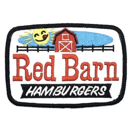 Red Barn Hamburgers Restaurant Food Country Style Vintage Style Retro Patch