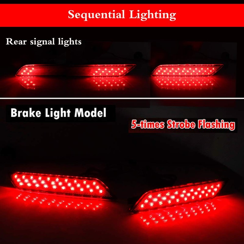 for 2013 2014 2015 Honda Civic Sedan Rear Bumper Reflector