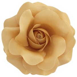 Sara Monica Flower Hair Clip and Pin: Rose: Made in the USA (Lt Gold)