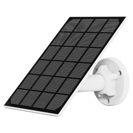 NIVIAN - Solar Panel for IP Security Cameras | Compatible with Ezviz C3A and BC1C | Outdoor IP65 | Easy Installation with 3 m Cable, Black, 1 Unidad, Monocrystalline