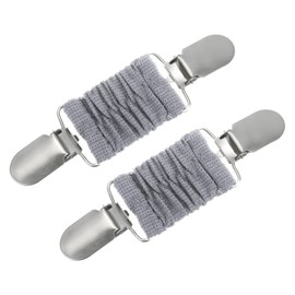 uxcell 2pcs Dress Cinch Clips, Sweater Clips Shawl Cardigan Collar Clips Scarf Clip Tightener Dress Back Cinch Clip for Women(Gray)