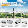 Gyykzz Railing Glass to Glass Clamp, 180 Degree Stainless Steel