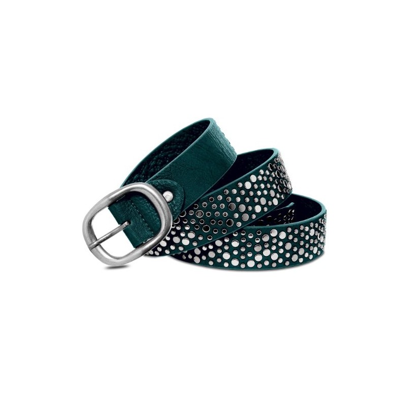 Caspar GU245 Women's Vintage Jeans Belt Waist Belt with Rivets,