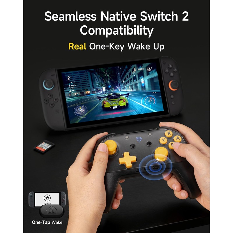 EasySMX S10C Wireless Switch 2 Pro Controller, Hall Effect Joysticks,