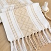 Boho Table Runner with Tassels for Boho Nordic Home Decor