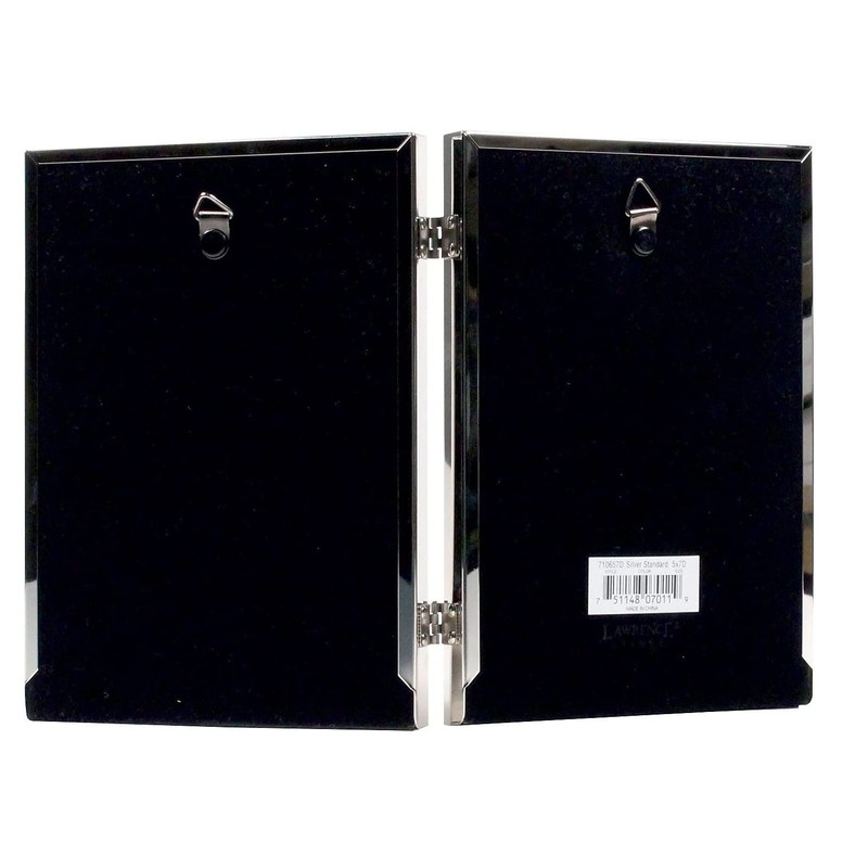 Lawrence Frames Metal Frame, Standard, Silver, 5x7 Double