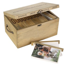 Photo Album Storage Box 6x4 Picture Storage Box Holds 192 Pictures Mothers Day Photo Album Gift (CF43)