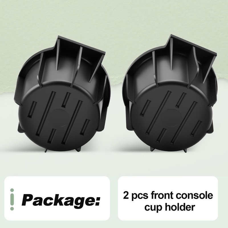 2 PCS Front Console Cup Holder with Flow Through Console