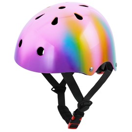 DINILEMU Kids Bike Helmet Color Gradient Toddler Youth Helmet for Kids Ages 3-8-14 Girls Boys Toddler Skateboard Helmet Protective Gear for Sports Bicycle Roller Skating Scooter
