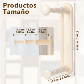 NUOWEI Organizador De Perchas, Organizador Ganchos de Ropa Retráctil Ajustable, Perchero De Almacenamiento Es Adecuado para Dormitorios, Baños, Aseos, Balcones para Guardar Toallas, Perchas, Etc