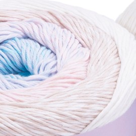 Yarn Art Bouquet Pure Cotton Yarn - 546 yds 8.80 Oz Multicolor Marbled Cotton Yarn - Rainbow Crochet for All Season Projects -%100 Cotton Fine(3) - (1 Skein) (709)