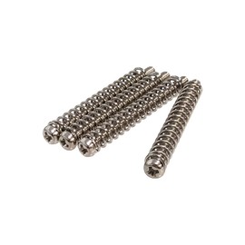 YJB PARTS Humbucker Pickup Screw Spring Set 4pcs/set (mm, Nickel (with spring))