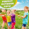 LLESSOO Bubble Gun, Dinosaur Bubble Guns for Kids Ages 4-8,