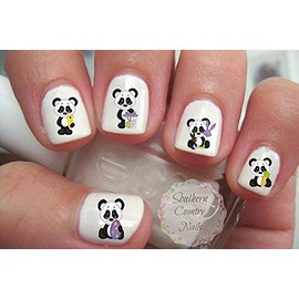 Spring Easter Panda Boy Nail Art Decals