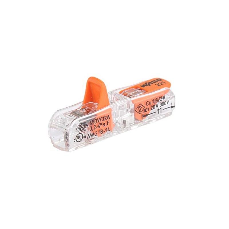LL-VV Wago 221-2411 Durchgangsverbinder mit Hebel fr alle Leiterarten max.