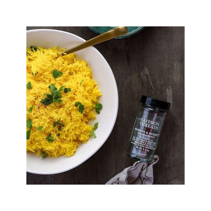 Morton & Bassett Saffron Threads, 0.01 oz – Non-GMO, Salt-Free,