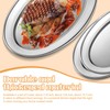 FoldTier 3 Pcs Stainless Steel Serving Tray Large Oval Platter