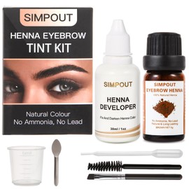 (Upgrade) Simpout Henna Hair Kit - 6 grams, Spot Color Henna Hair Kit with Developer, 100% Natural Root Touch Up, Professional Salon & Home DIY Kit, Easy to Use(Brown)