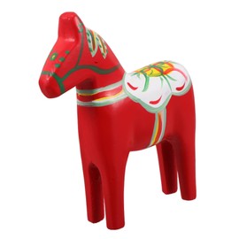 ULTECHNOVO Decorative Wooden Horse Sculpture Hand Painted Swedish Horse Ornament for Decor Vibrant Colors Cultural Significance Versatile Placement for Living and Shelves