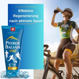 SwissMedicus Horse Balm Massage Gel Effective After Active Sports Herbal Balm Made from 25 Herbs with Magnesium Complex to Reduce the Risk of Possible Muscle Cramps 200 ml